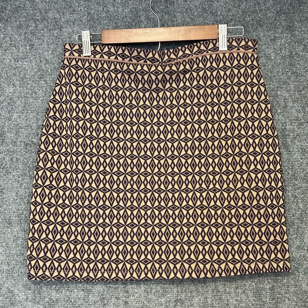 Kiabi Mini Skirt Brown & Deep Purple Design Size Large - Picture 3 of 8
